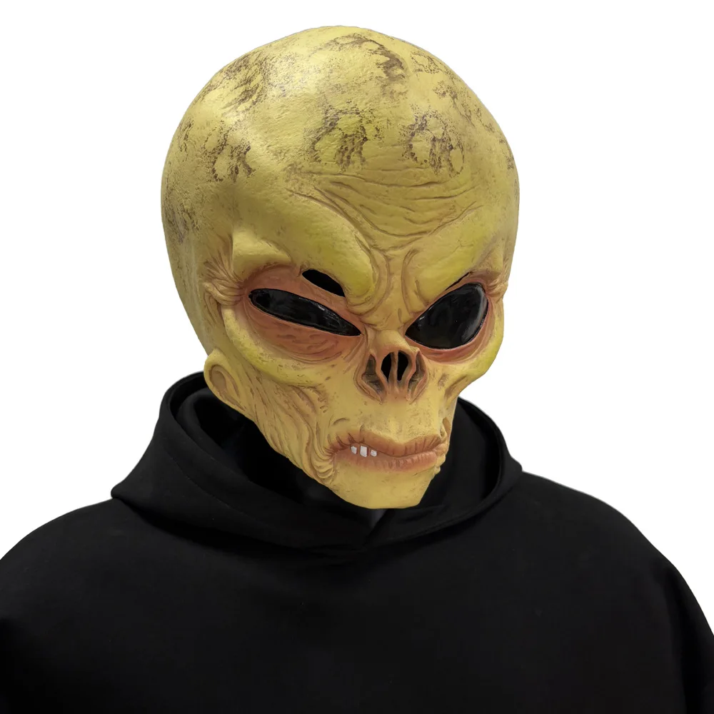 Latex Alien Mask Realistic - Забавная маска-череп инопланетянина для косплея, реалистичные