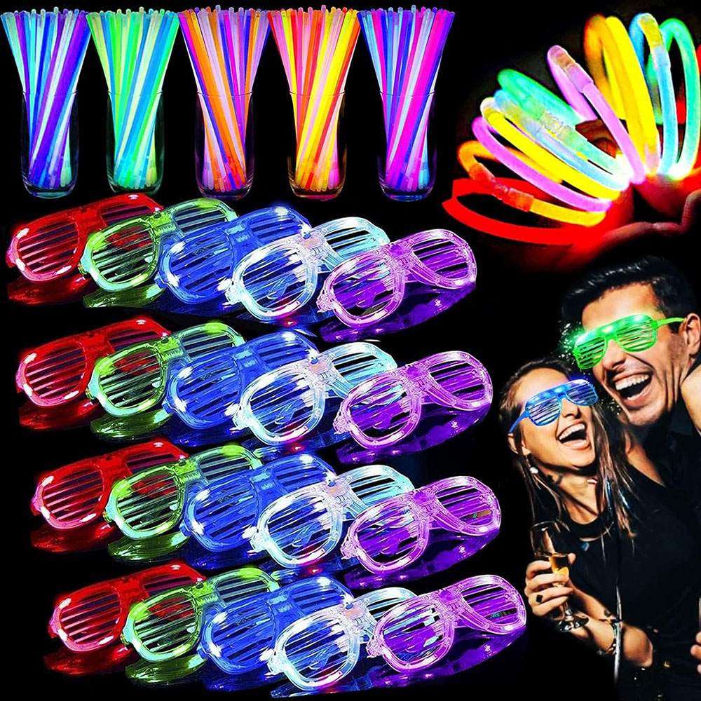 Glow In The Dark Party Glasses - Упаковка из 136 светящихся в темноте